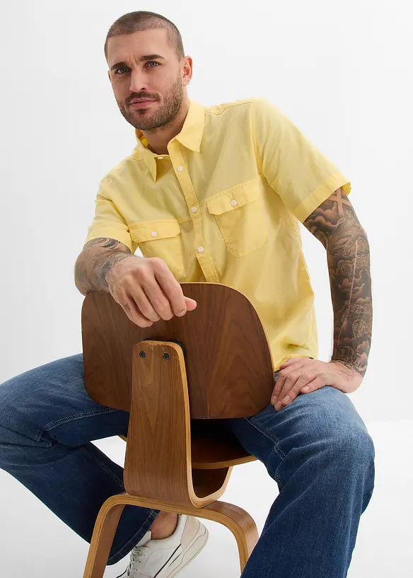 Camicia a maniche corte in puro cotone, bonprix