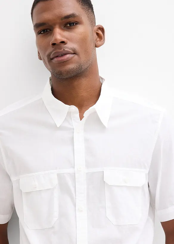 Camicia a maniche corte in puro cotone, bonprix