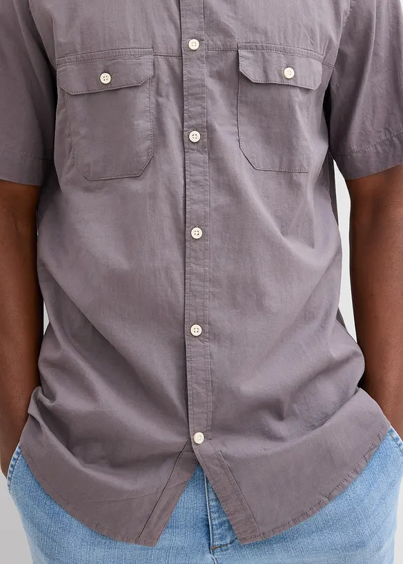 Camicia a maniche corte in puro cotone, bonprix