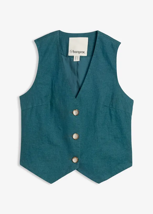 Gilet in puro lino, bonprix