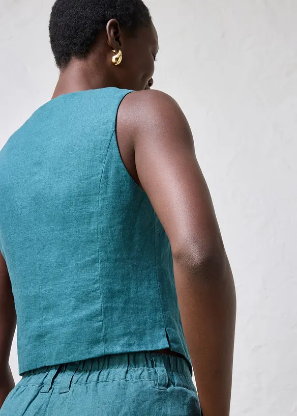 Gilet in puro lino, bonprix