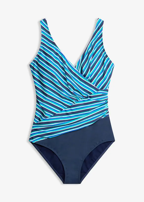 Costume intero incrociato con effetto modellante medio, bonprix