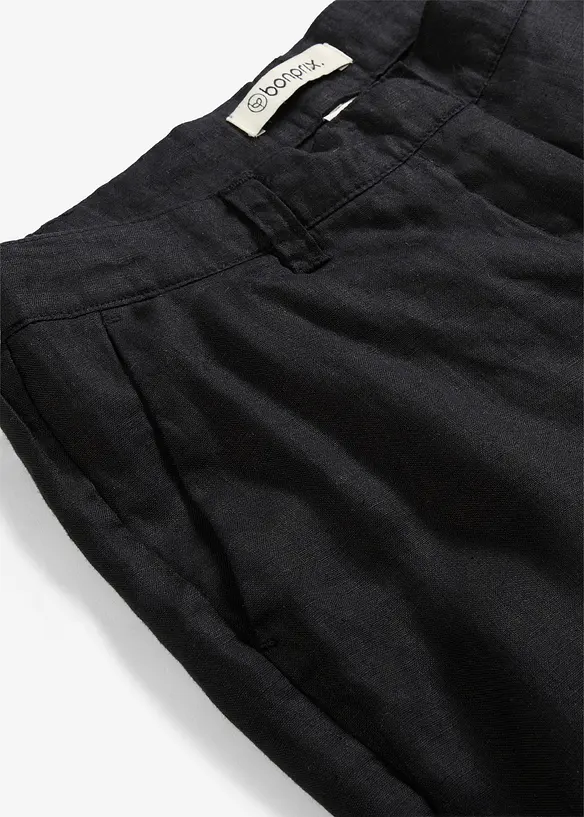 Pantaloni cropped in puro lino, bonprix