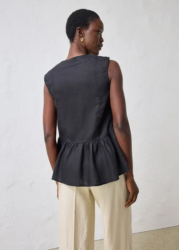 Gilet in puro lino, bonprix