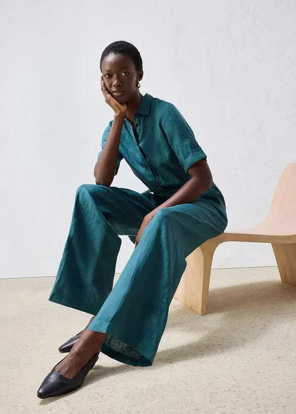 Tuta elegante in puro lino, bonprix