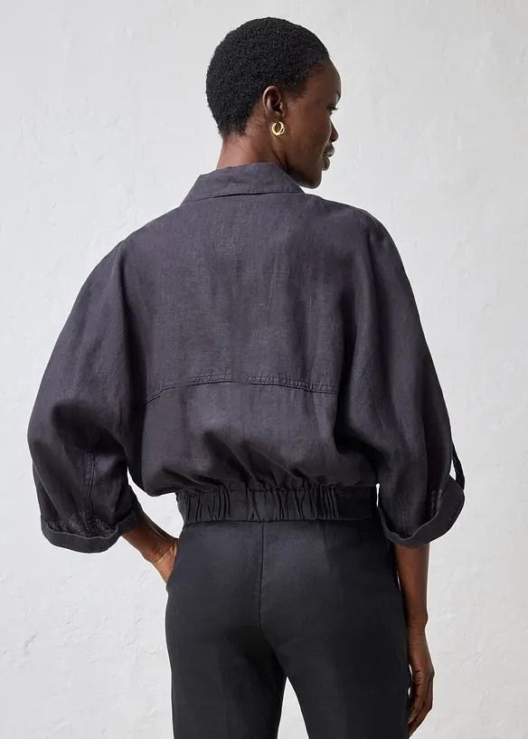 Bomber in puro lino, bonprix