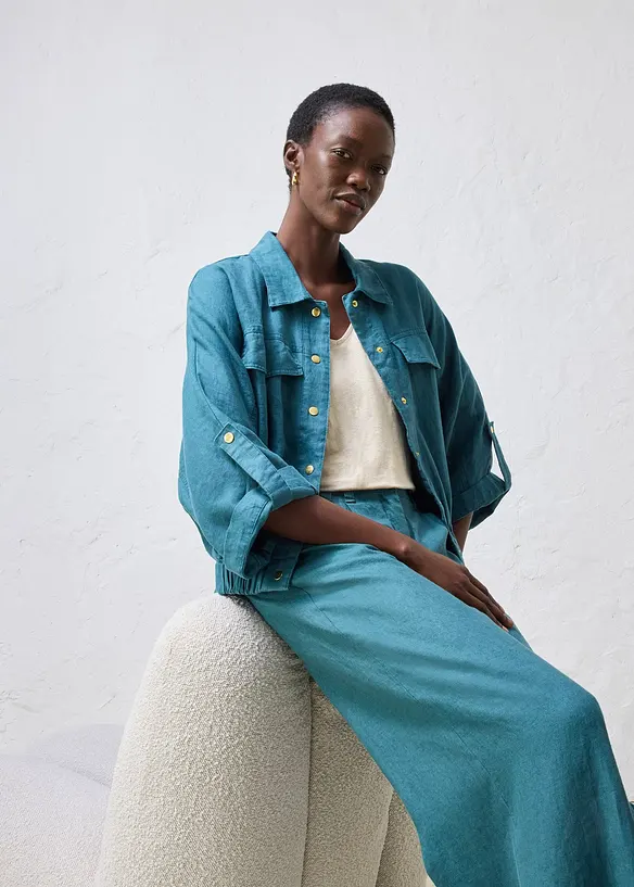 Bomber in puro lino, bonprix