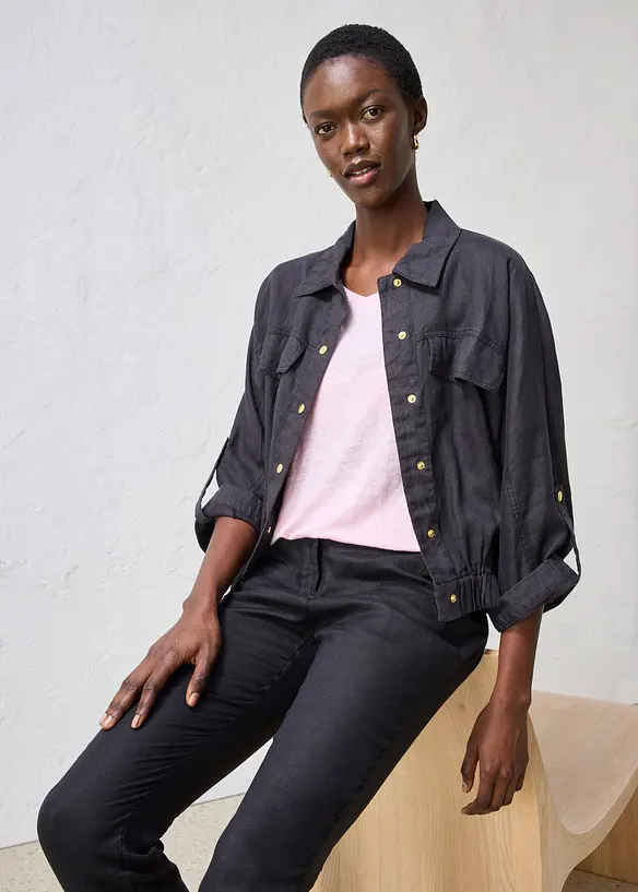 Bomber in puro lino, bonprix