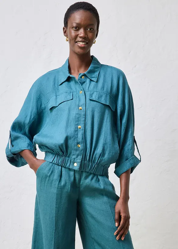 Bomber in puro lino, bonprix