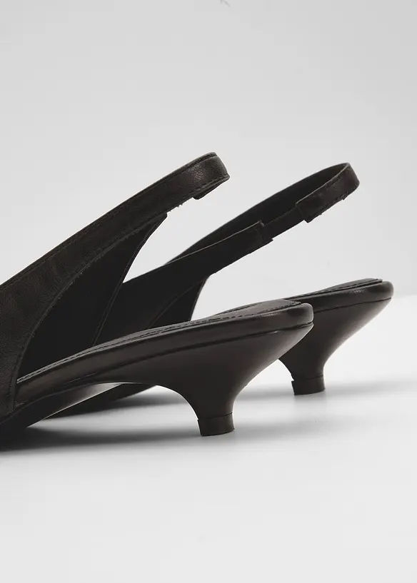 D&eacute;collet&eacute; slingback in pelle, bonprix