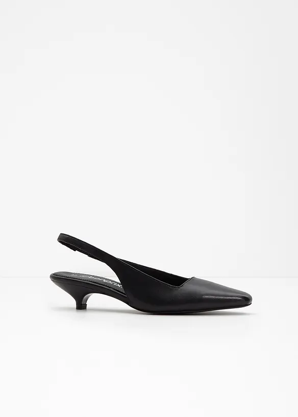 D&eacute;collet&eacute; slingback in pelle, bonprix