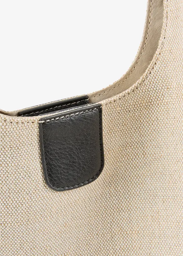 Borsa a sacco in misto lino, bonprix