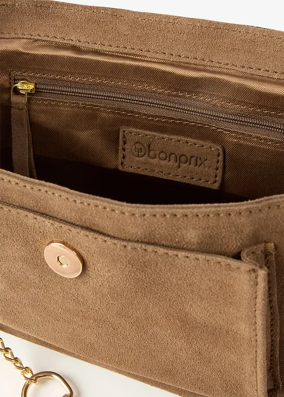 Borsa a tracolla in similpelle scamosciata, bonprix