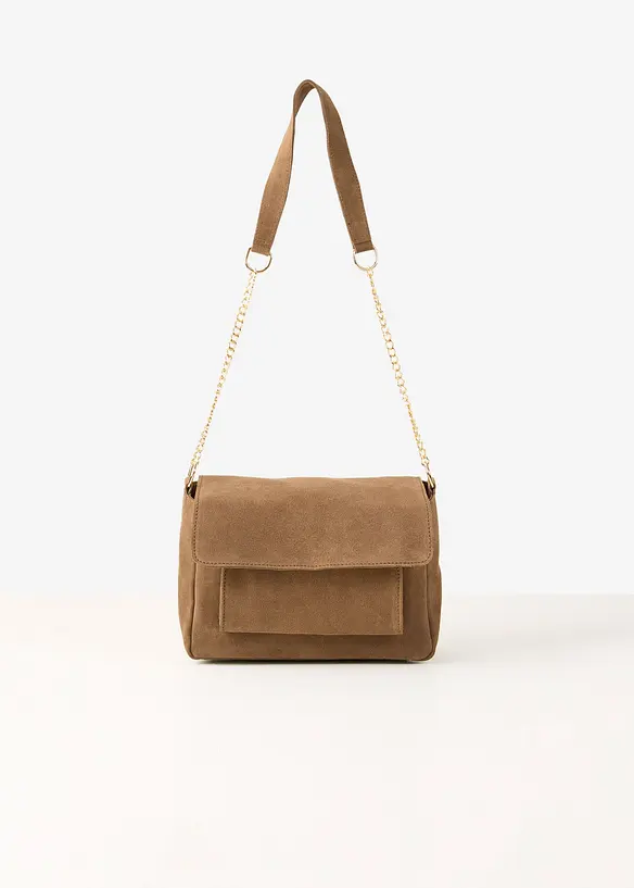 Borsa a tracolla in similpelle scamosciata, bonprix