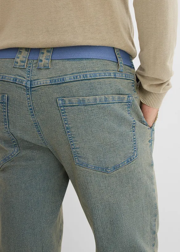 Jeans elasticizzati leggeri comodi in vita, relaxed fit straight, bonprix