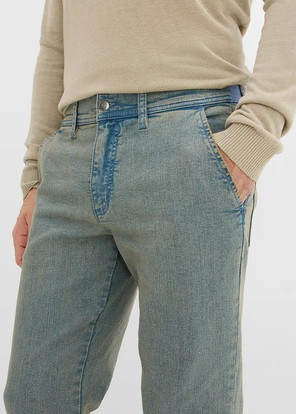 Jeans elasticizzati leggeri comodi in vita, relaxed fit straight, bonprix