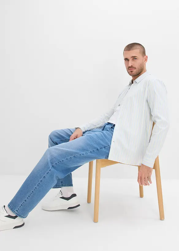 Camicia elegante elasticizzata no stiro, modern fit, bonprix