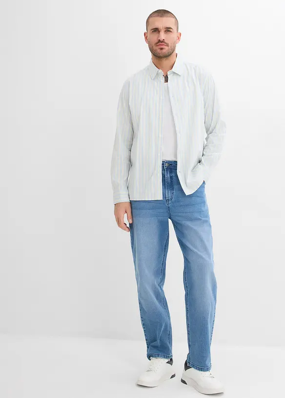 Camicia elegante elasticizzata no stiro, modern fit, bonprix