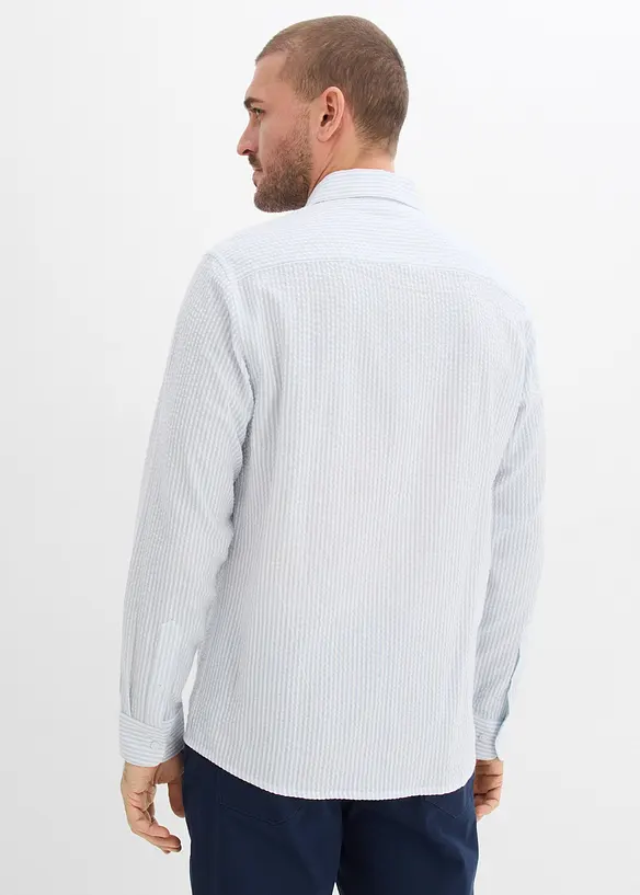 Camicia in seersucker di cotone, regular fit, bonprix