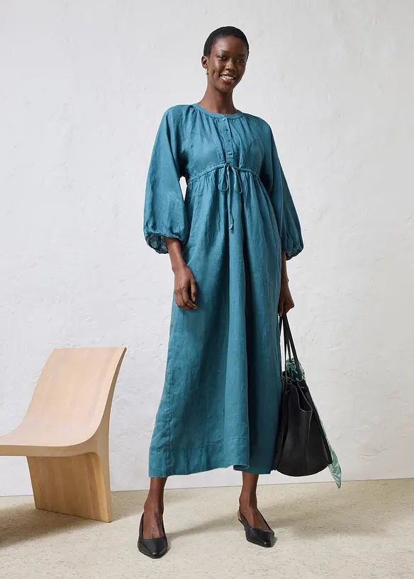 Abito lungo in puro lino, bonprix