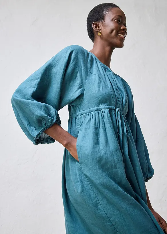 Abito lungo in puro lino, bonprix