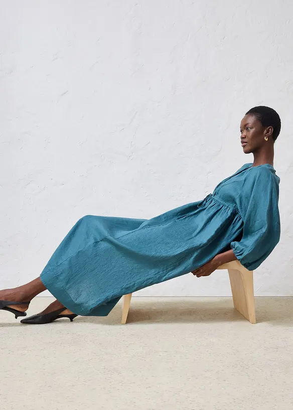 Abito lungo in puro lino, bonprix