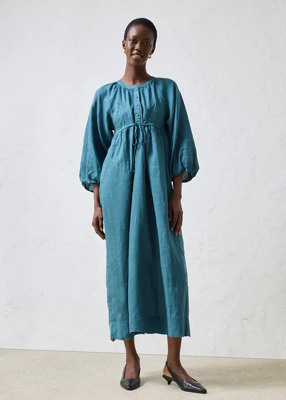 Abito lungo in puro lino, bonprix