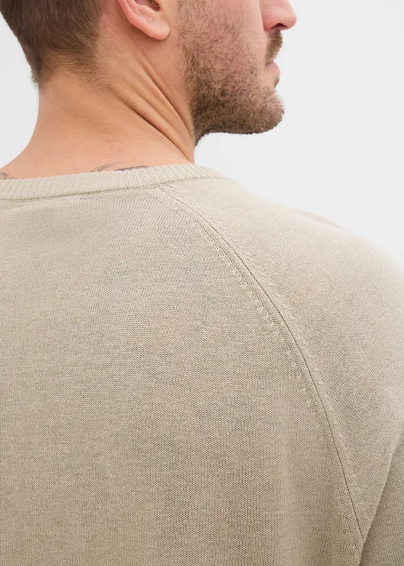 Maglione leggero in filato fine misto lino, bonprix