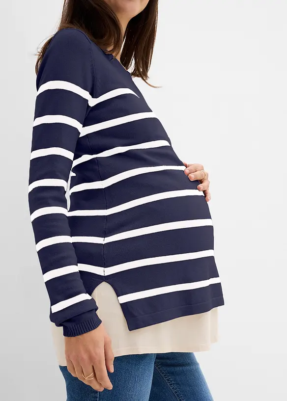 Maglione pr&eacute;maman / da allattamento leggero 2 in 1, bonprix