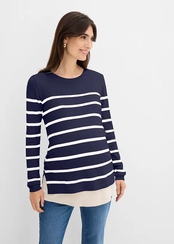 Maglione pr&eacute;maman / da allattamento leggero 2 in 1, bonprix