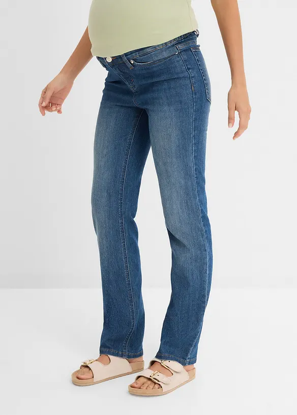 Jeans pr&eacute;maman 2 in 1 da indossare sia prima che dopo il parto, straight, bonprix