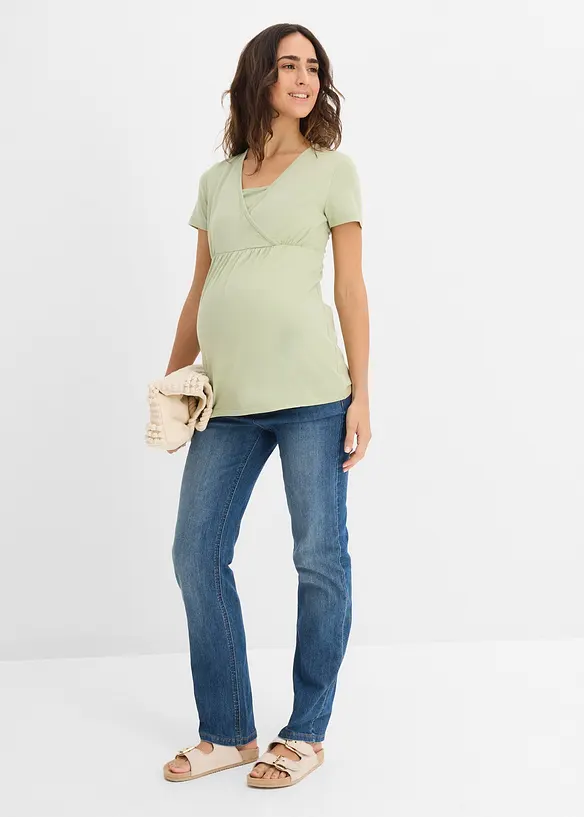 Jeans pr&eacute;maman 2 in 1 da indossare sia prima che dopo il parto, straight, bonprix