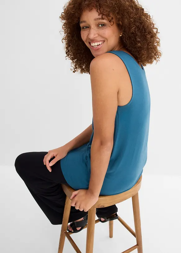 Top lungo in misto viscosa, bonprix