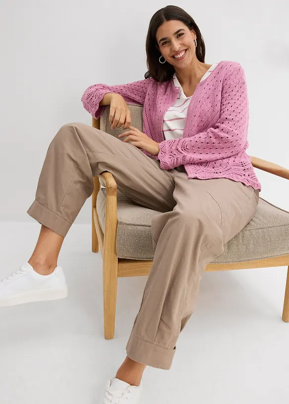 Pantaloni cargo cropped, bonprix