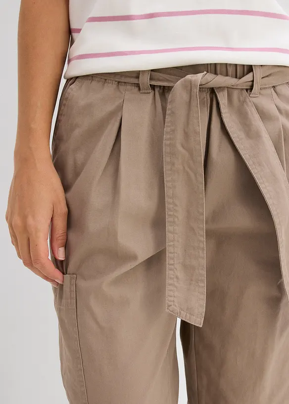 Pantaloni cargo cropped, bonprix