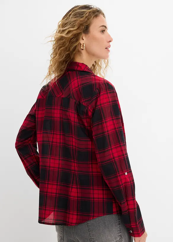 Camicia a quadri in puro cotone, bonprix