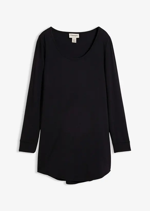 Maglia lunga a maniche  lunghe con viscosa, bonprix