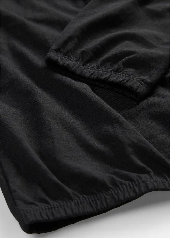 Maglia a maniche lunghe in puro cotone con elastico, bonprix