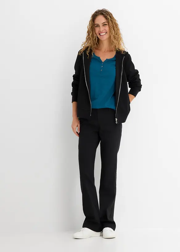 Maglia con bottoncini in puro cotone biologico, bonprix