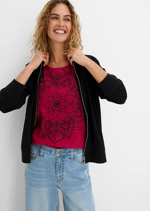 T-shirt in filato fiammato, bonprix