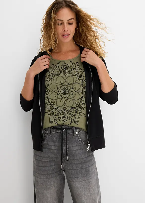 T-shirt in filato fiammato, bonprix