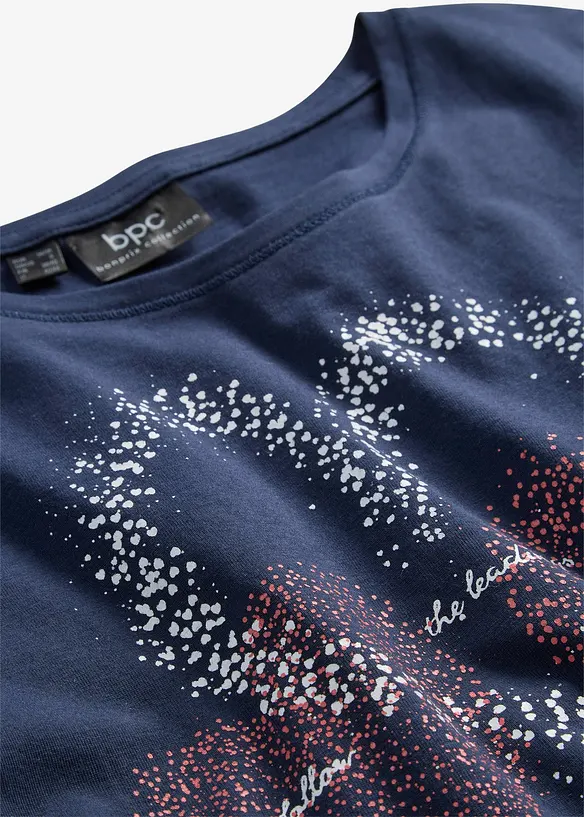 T-shirt in cotone biologico con cuore, bonprix