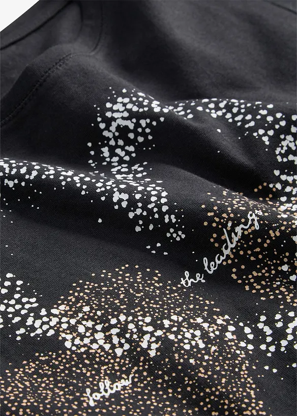 T-shirt in cotone biologico con cuore, bonprix