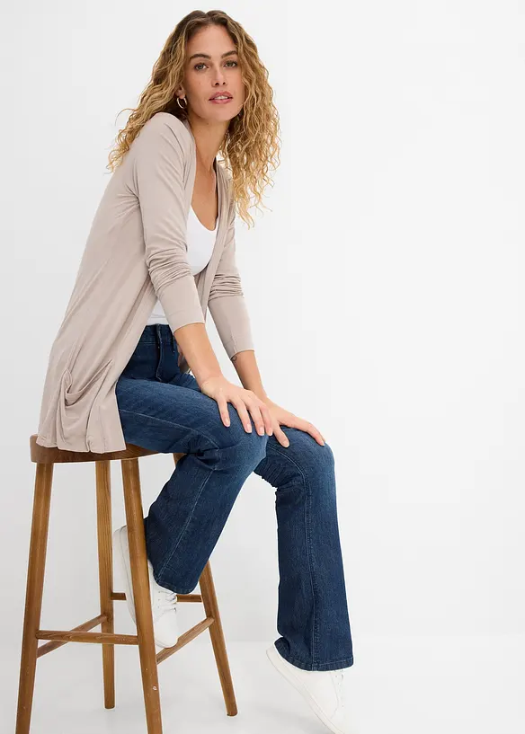 Cardigan in maglina di misto viscosa, bonprix