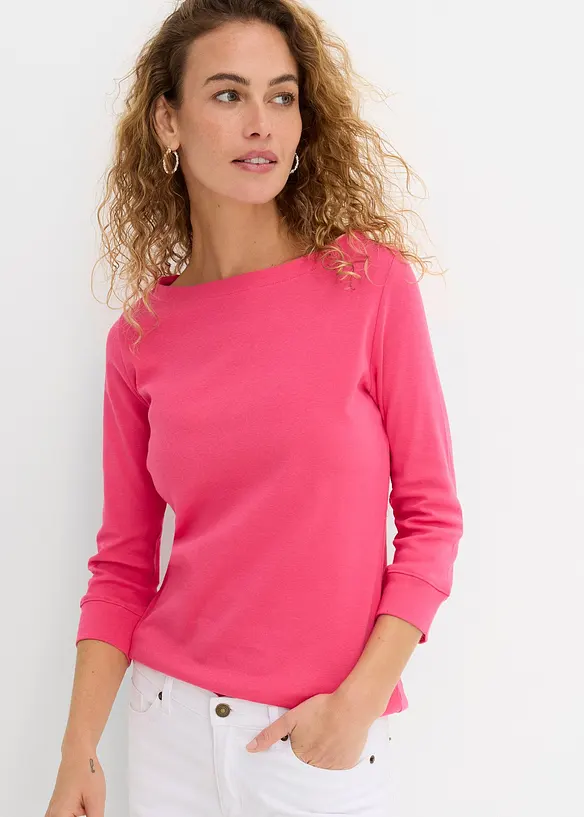 Maglia a maniche lunghe in puro cotone biologico, bonprix