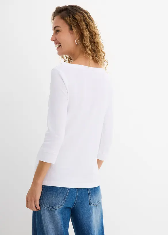 Maglia a maniche lunghe in puro cotone biologico, bonprix