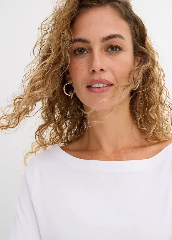 Maglia a maniche lunghe in puro cotone biologico, bonprix