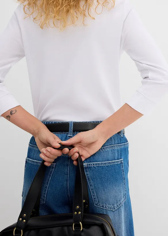 Maglia a maniche lunghe in puro cotone biologico, bonprix