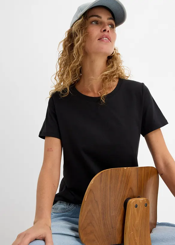 T-shirt in puro cotone (pacco da 2), bonprix