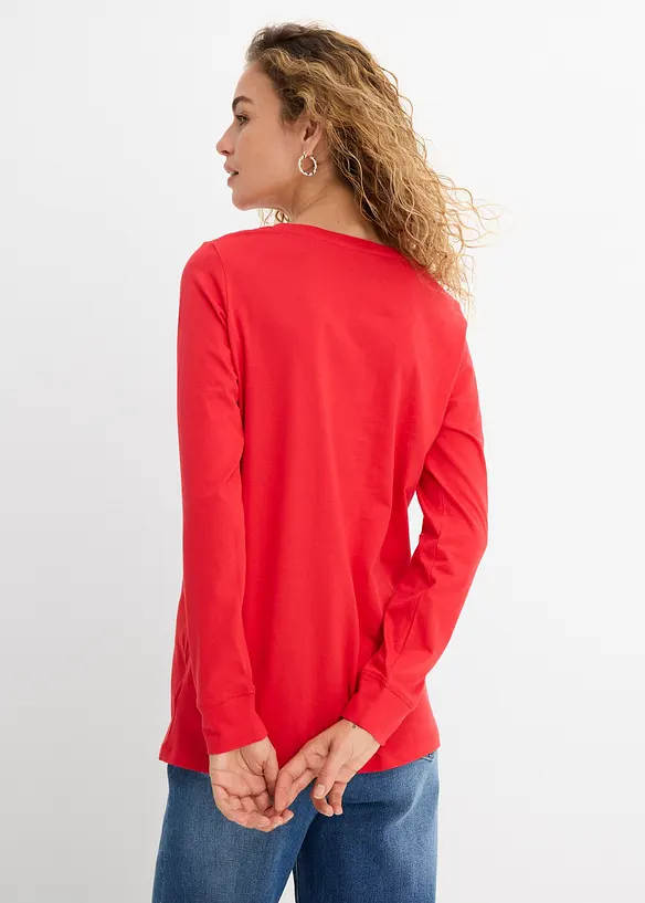 Maglia lunga con scollo rotondo e maniche lunghe  (pacco da 5), bonprix